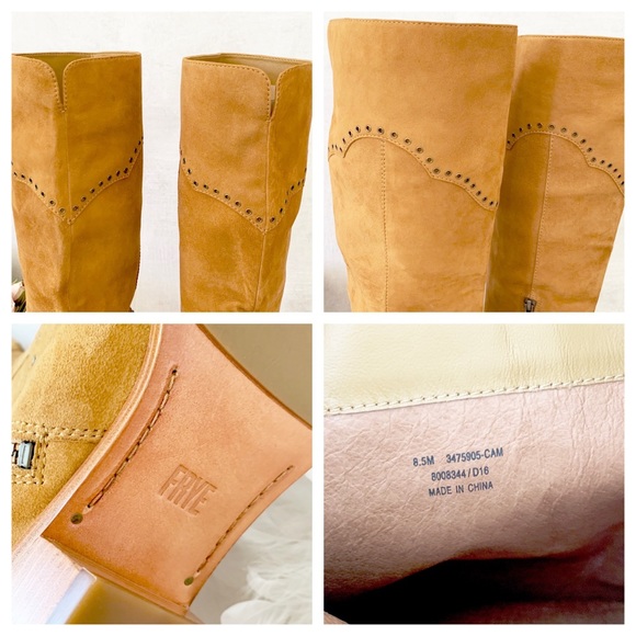 🎉🎉HP🎉🎉 Frye Ray Grommet Tall Camel Suede - Picture 7 of 8